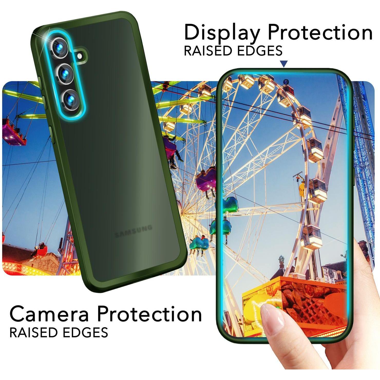 Thumbnail - Nalia Semi-Transparente Hybrid Hülle mit Schutzrahmen (Samsung Galaxy S24+), Smartphone Hülle, Grün