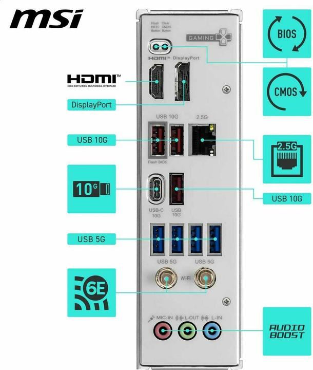 Produktbild MSI B850 Gaming Plus WIFI6E (AM5, AMD B850, ATX)