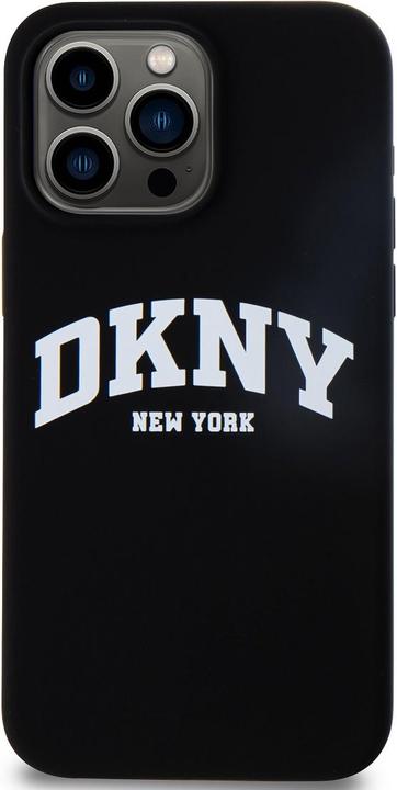 Actual product image DKNY DKHMP14XSNYACH iPhone 14 Pro Max 6.7" czarny/black hardcase Liquid Silicone White Printed Logo (Apple iPhone 14 Pro Max)