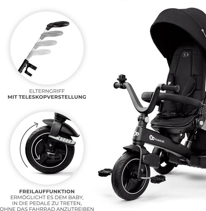 Actual product image KinderKraft Easytwist Black Trójkołowy