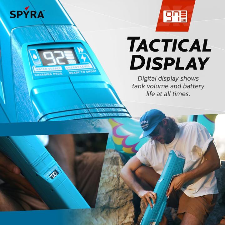 Image du produit Spyra Pistolet à eau Three bleu (Réservoir intégré)