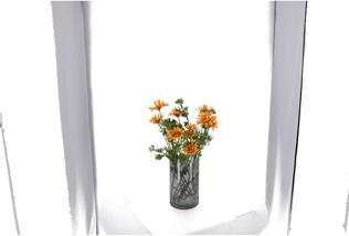 Actual product image Vase Levi Cylinder Dark grey Transparent H21 D14