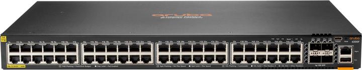 Produktbild Aruba 6200F 48G Class4 PoE 4SFP+ 370W Switch (52 Ports)
