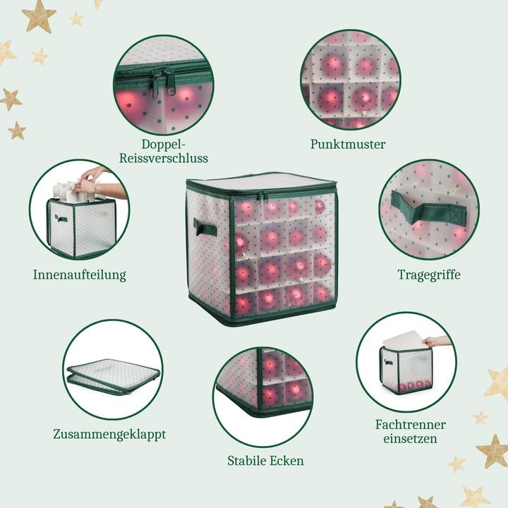 Actual product image Hermex Aufbewahrungsbox für Christbaumkugeln Aufbewahrungstasche Sortierbox (27 l)