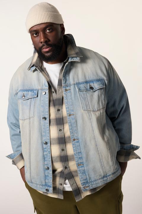 Actual product image Sthuge denim jacket, breast pockets, button band, up to 8 XL (XXL)