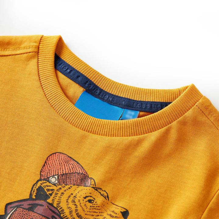 Produktbild VidaXL Kinder-Langarmshirt Ocker 140,Material: 100 (140)