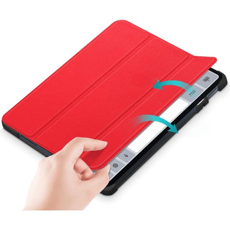 Thumbnail - Cover-Discount Xiaomi Pad 6 - Tri-fold Smart Case rot (Xiaomi Pad 6), Tablet Hülle, Rot