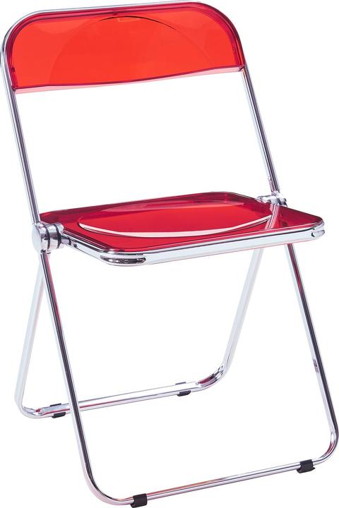 Actual product image En.Casa Klappstuhl Pornainen 2er Set Rot, transparent