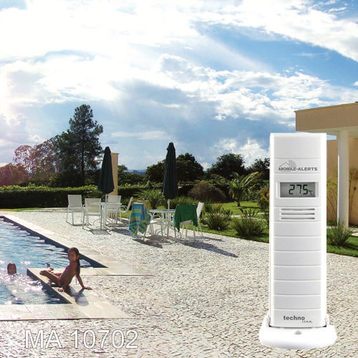 Immagine prodotto Technoline Allarmi mobili MA 10700 Set Sensore piscina, temperatura esterna, umidità