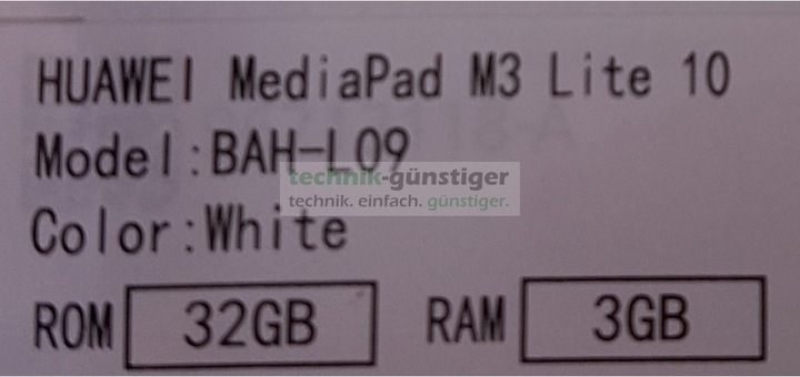 Image du produit Huawei MediaPad M3 lite LTE 25,6 cm (10,1 pouces) Tablet PC 3 Go de RAM, 32 Go, Blanc (4G, 10.10", 3 Go, Blanc)