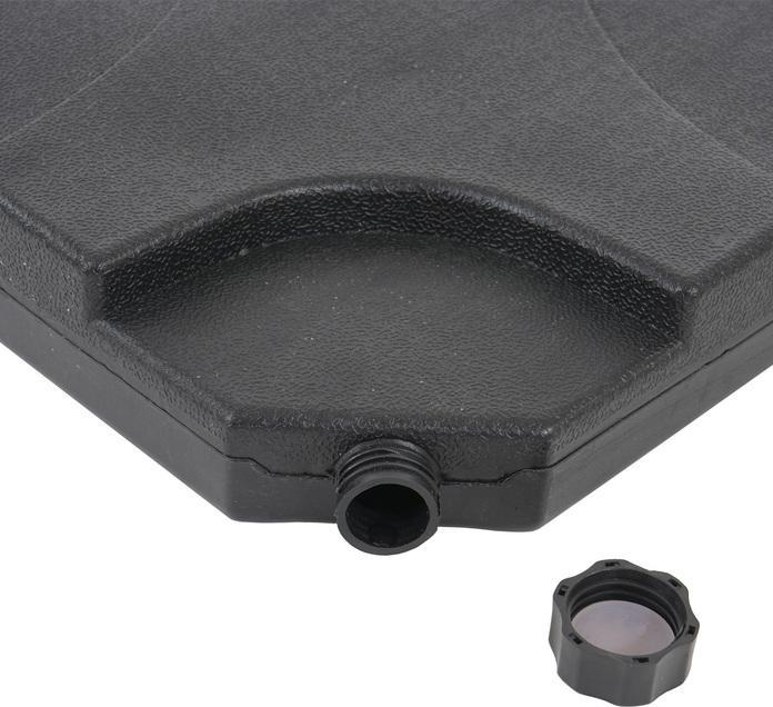 Actual product image Swisshandel24 Traffic light umbrella, gastronomy parasol, 3x3m (Ø4,24m) polyester/aluminium 23kg, bordeaux with (3 m)