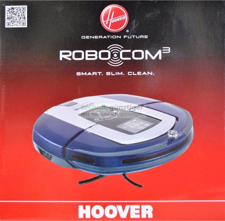 Hoover RBC 030 /1 Robot Vacuum Cleaner Robot Vacuum Cleaner, Dark Blue