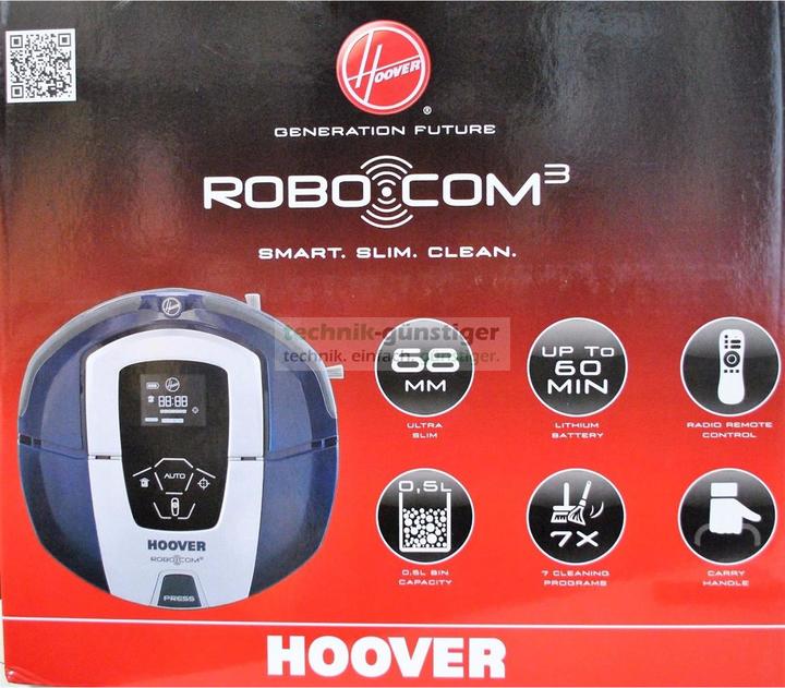 Actual product image Hoover RBC 030 /1 Robot Vacuum Cleaner Robot Vacuum Cleaner, Dark Blue