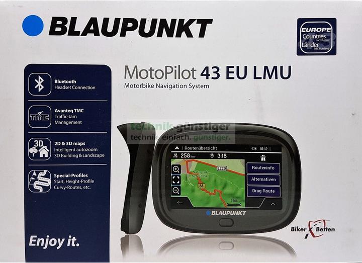 Blaupunkt MotoPilot 43 EU LMU, motorbike, pedestrian navigation device (4.30")