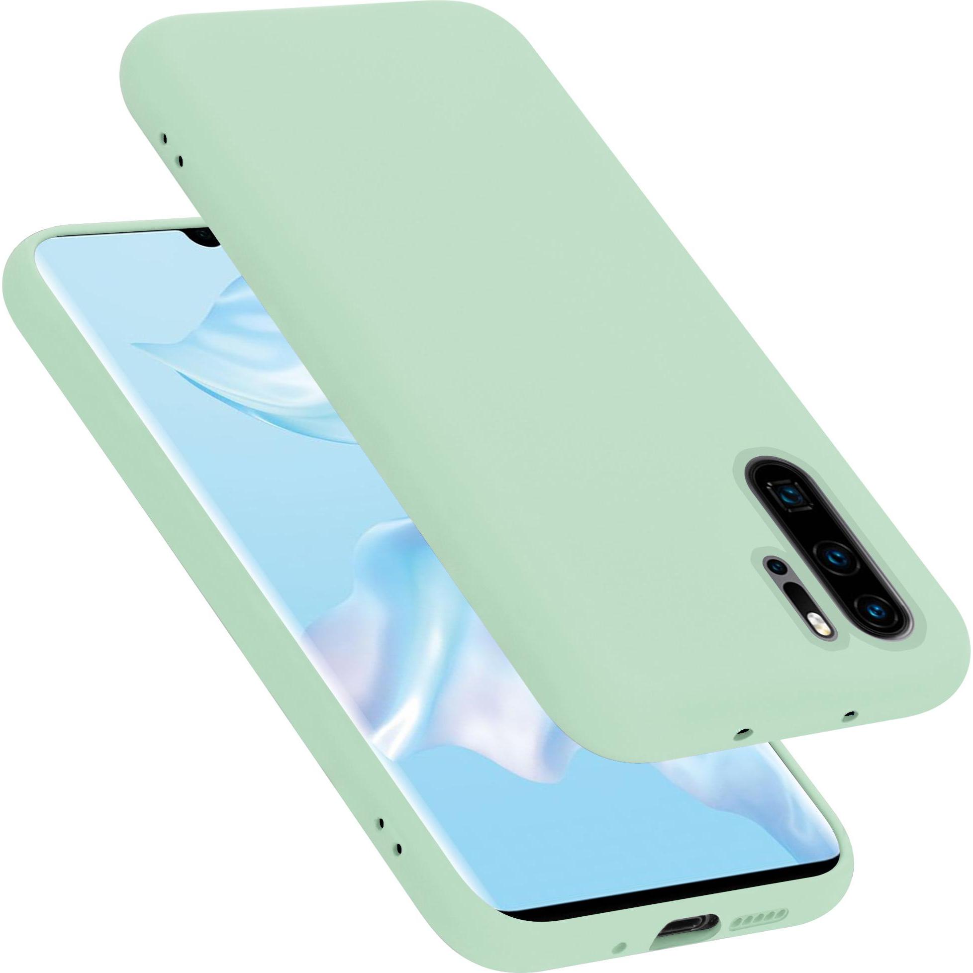 Cadorabo TPU Liquid Silicone Case Cover (Huawei P30 Pro), Smartphone Hülle, Grün