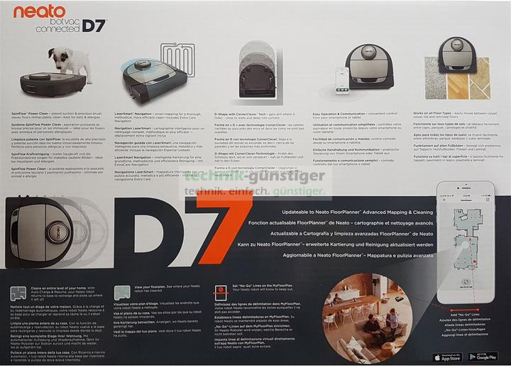 Produktbild Neato D7 945-0347 Botvac Connected D750 Staubsaugerroboter, schwarz/silber