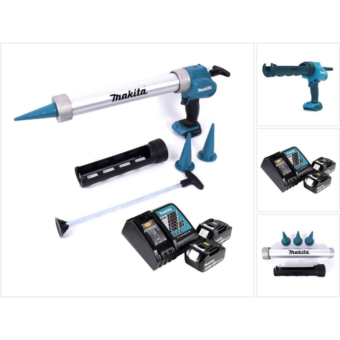 Makita, Kartuschenpistole + Fettpresse, DCG 180 RFX Akku Kartuschenpistole 18 V+ 2x Akku 3,0 Ah + Ladegerät