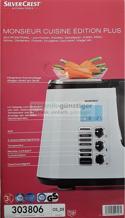 Immagine prodotto Silvercrest SKMK 1200 C3 Robot da cucina Monsieur Cuisine Edition Plus - Bianco