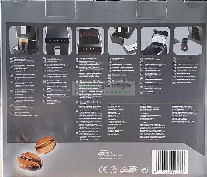 Produktbild Tchibo Kaffee Vollautomat Esperto Caffè 1.1 (19 bar, 1470 Watt), Anthrazit