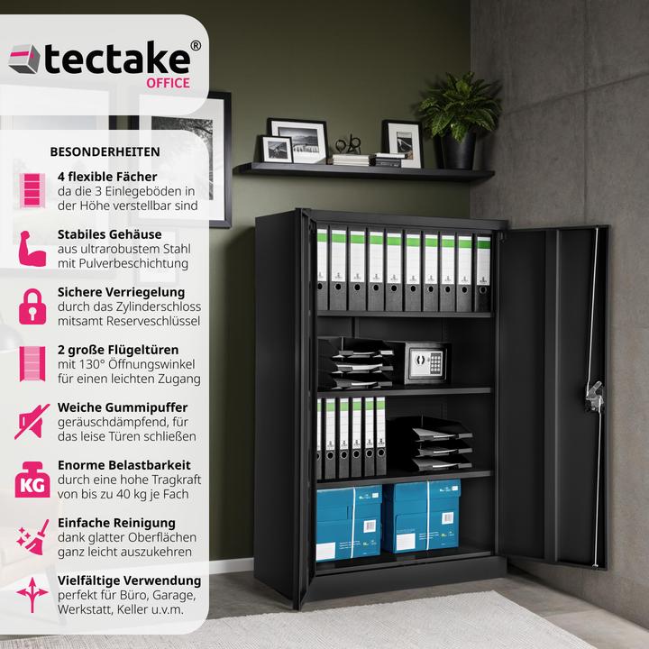 Actual product image tectake Filing cabinet (90 x 40 x 140 cm)