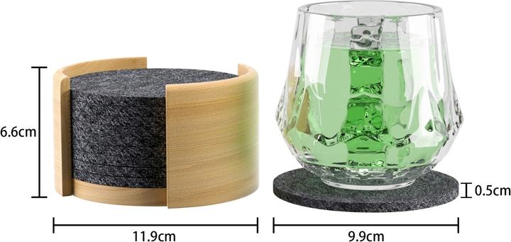 Image du produit Intirilife Set de 10 dessous de verre en feutre (10 x, Dessous de verre)