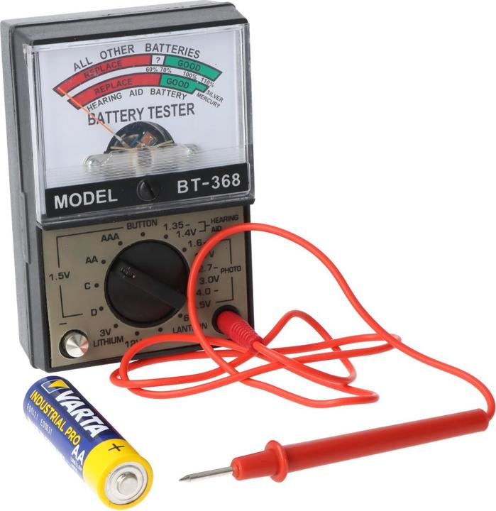 Produktbild AccuCell Universal Batterie Tester für viele Knopfzellen und Batterien