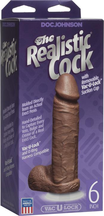 Actual product image Doc Johnson The Realistic Cock - Mullato