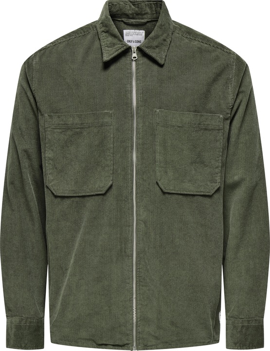 Only & Sons Onsalp 14w Rlx 2pkt Washd Cord Zip Noos