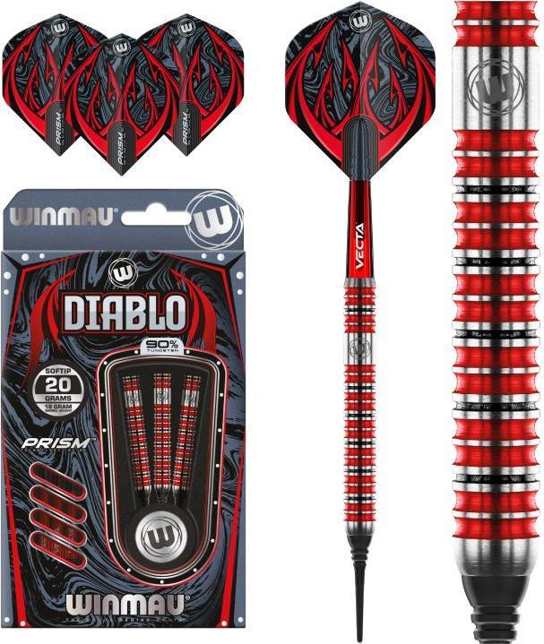 Image du produit Winmau Fléchettes souples Diablo 90% 2463-20g (20 g)