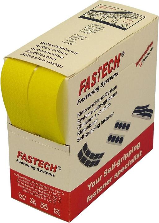 Image du produit Fastech Bande Velcro à coudre Partie adhésive et velours (L x l) 5m x 25mm Jaune 5m (25 mm)
