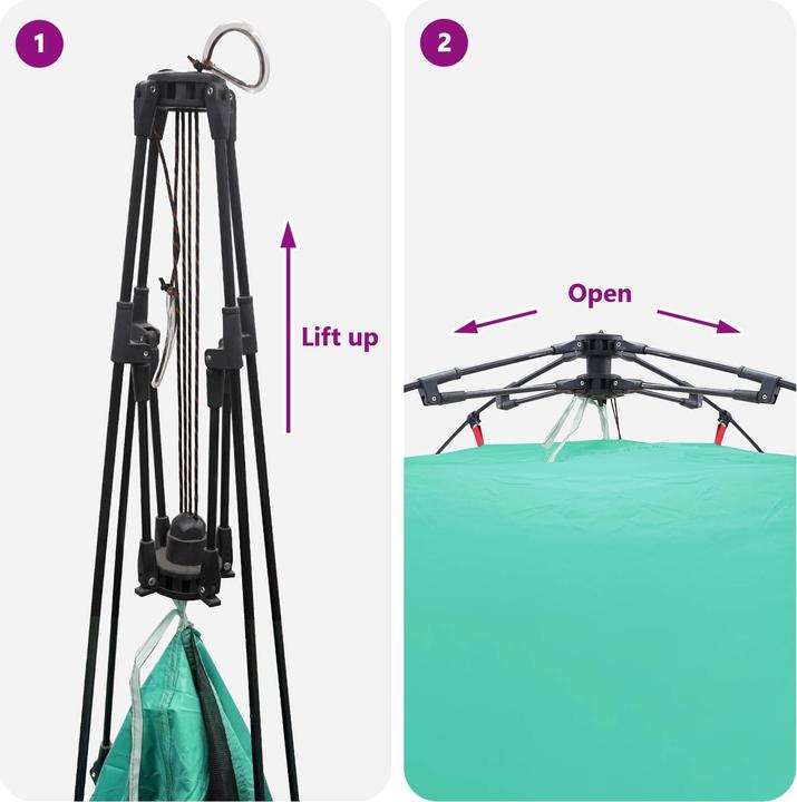 Produktbild vidaXL Sofort Zelt (3.25 kg, 4 Personen)