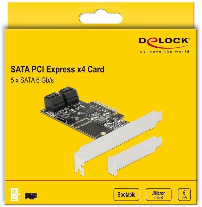 Actual product image Delock 5 Port SATA PCI Express x4 card