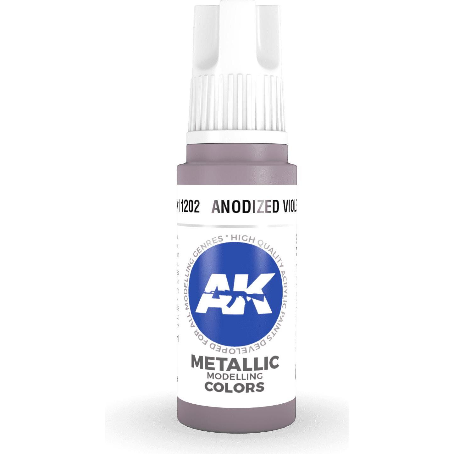 AK Interactive, Colore + Vernice per fai da te, Pot de Peinture - Viola anodizzato (17 ml)