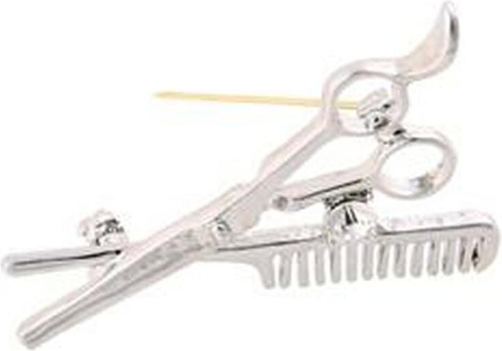 Produktbild A&A Brosche mit Kamm und Schere