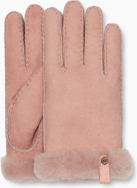 Actual product image Ugg W Shorty Glove W/ Leather Trim (S)