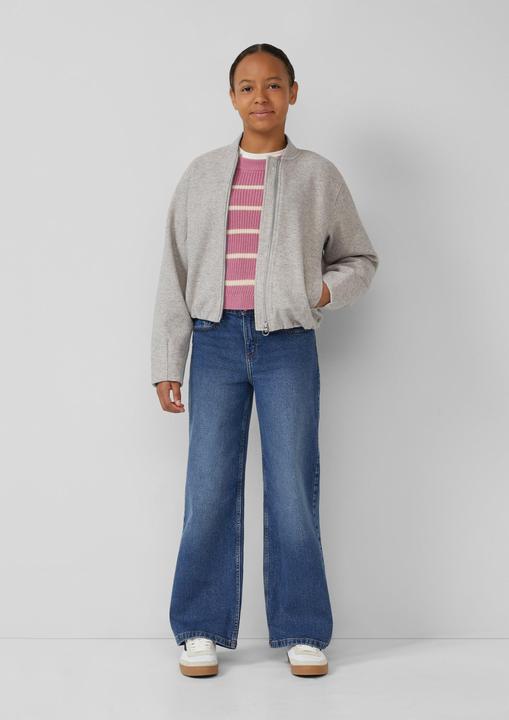 Produktbild s.Oliver Strickpullover Strickpullover im Boxy Fit mit Streifenmuster (146, 152)