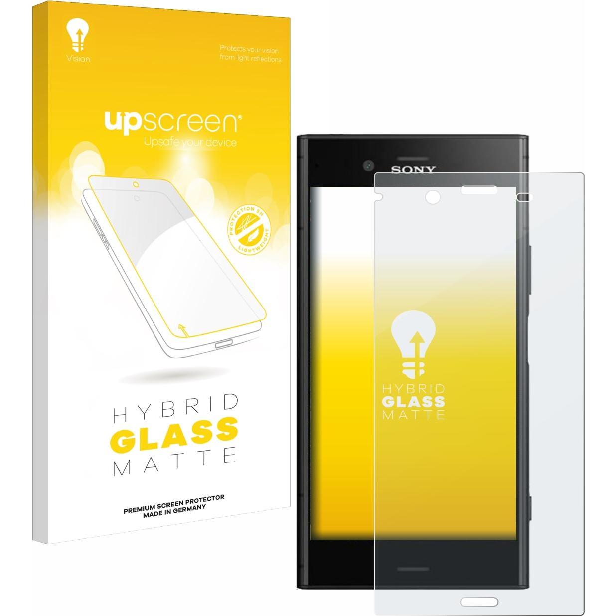 upscreen Reflection Shield Panzerglasfolie Matt (1 Stück, Sony Xperia XZ1), Smartphone Schutzfolie, Grau