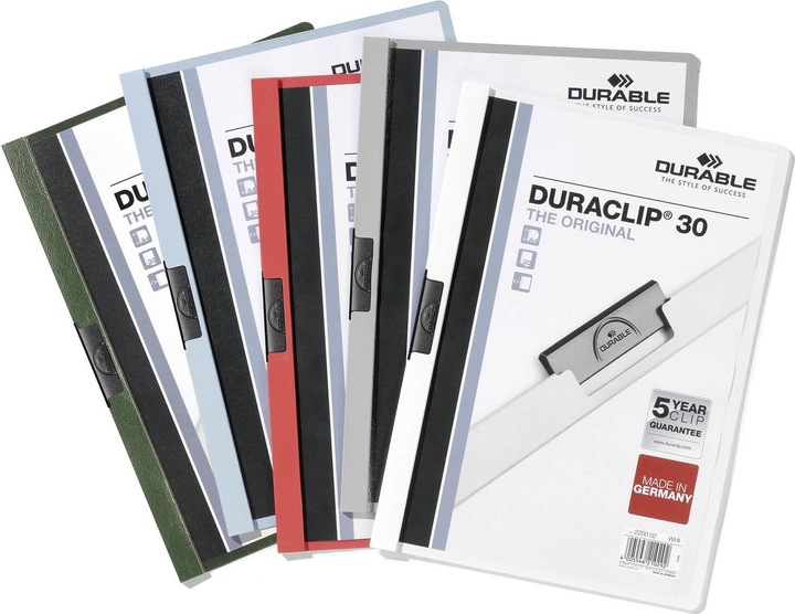 Actual product image Durable 25 clip files DURACLIP assorted colours (A4, 25 x)
