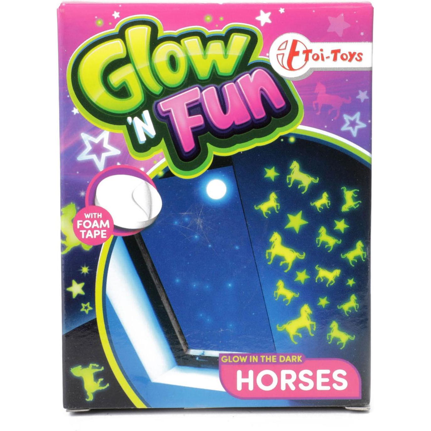 Toi-Toys Glow n Fun Glow in the Dark Paarden (24 Pcs.)