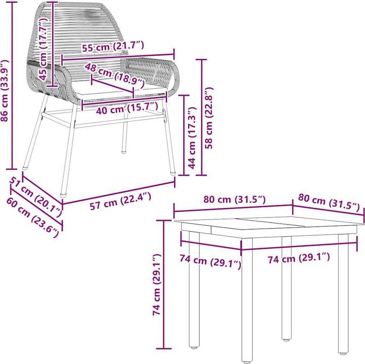 Produktbild vidaXL Garten Essgruppe