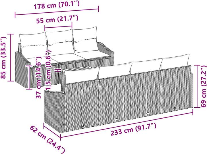 Produktbild vidaXL Gartensofa-set