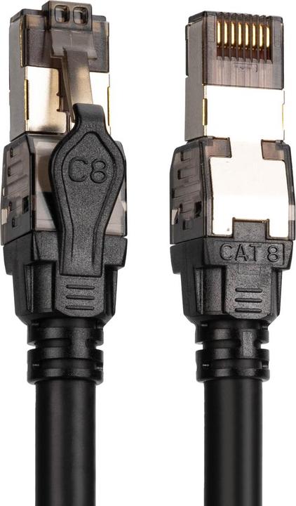 Productafbeelding Digitus CAT 8.1 S-FTP patchkabel, Cu, LSZH AWG 24/7, lengte 1 m, kleur grijs (S/FTP, CAT8.1, 1 m)