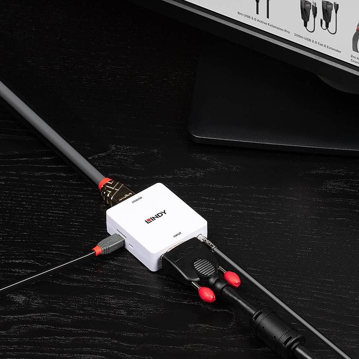 Produktbild Lindy VGA + Audio an HDMI Konverter Maximale Aufloesung 1080p keine Skalierung (Extender)
