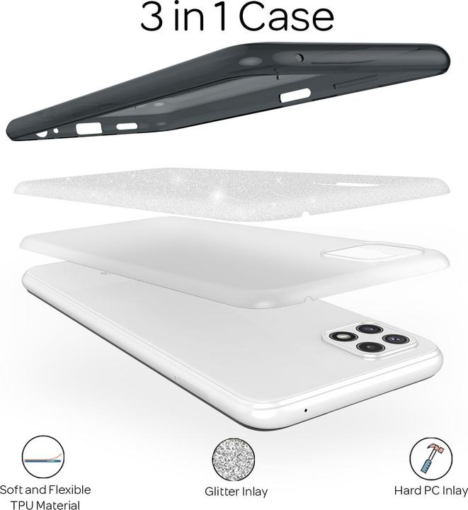 Immagine prodotto Nalia Custodia per cellulare Glitter (Samsung Galaxy A22 5G)