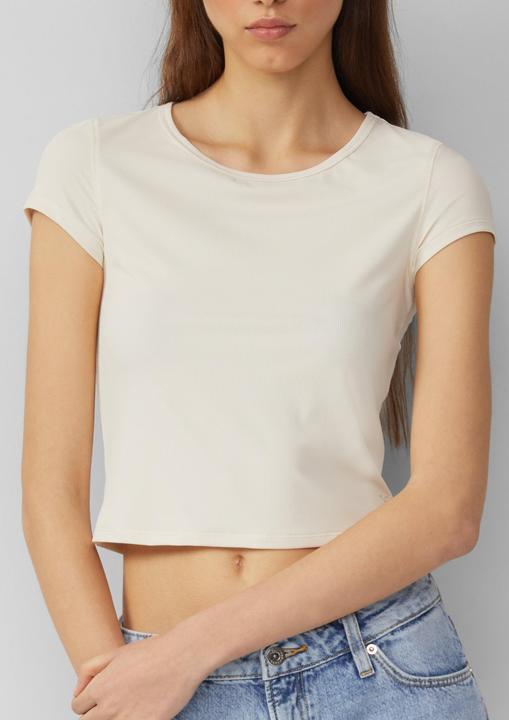 Produktbild S.Oliver T-Shirt Verkürztes Rippshirt | QS x Vanessa Mai (XL)