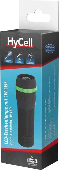 Produktbild Star Trading HyCell Zoom-Flashlight in Blisterverpackung (VPE 6) (10.50 cm, 55 lm)