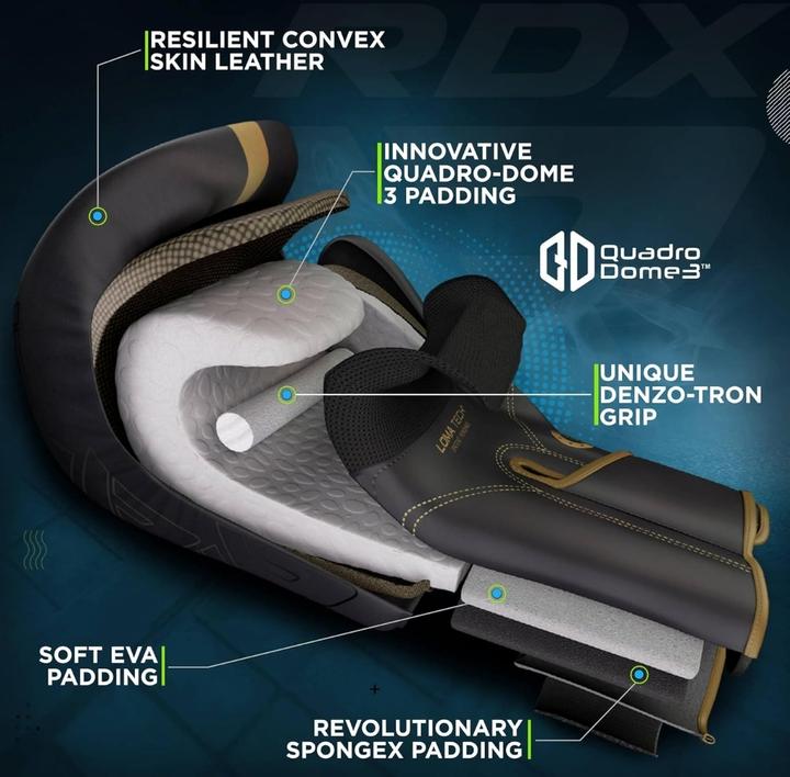 Immagine prodotto Rdx Guantoni Da Boxe F6 Oro Opaco (8 OZ, Taglia unica)