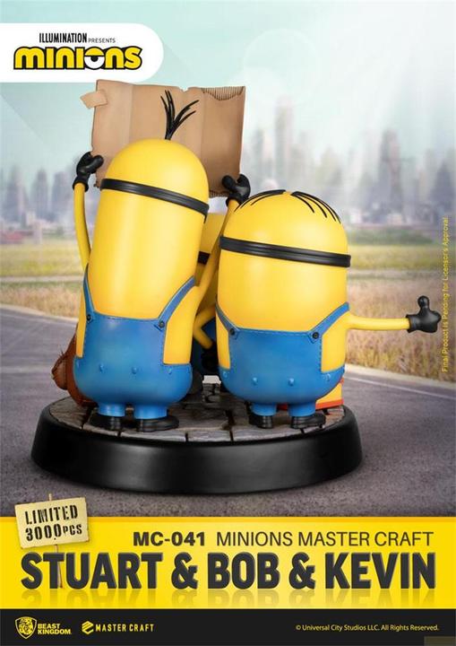 Actual product image Beast Kingdom Les Minions statuette Master Stuart & Bob & Kevin 35 cm