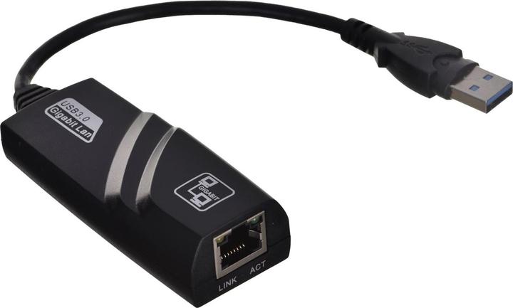 Produktbild Akyga AK-AD-31 - USB type A - RJ45 - 0,15 m - Schwarz (USB, RJ45 Gigabit Ethernet (1x))
