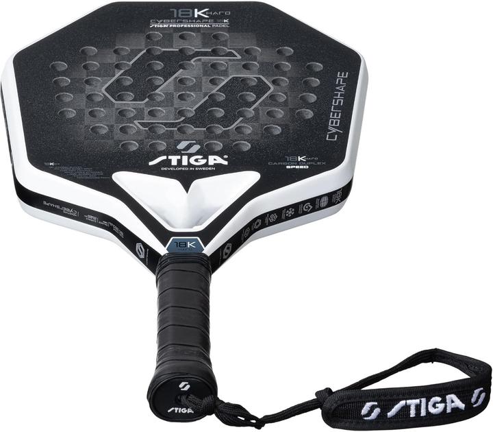 Image du produit Stiga Padelracket Cybershape 18K hard, medium gewicht, zwart